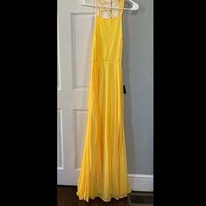 Yellow maxi dress.
